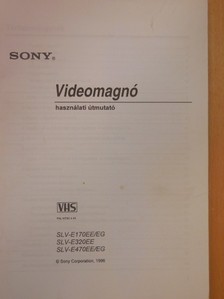 Sony videomagnó használati útmutató [antikvár]