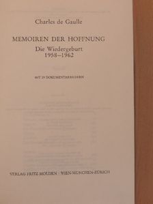 Charles de Gaulle - Memoiren der Hoffnung [antikvár]