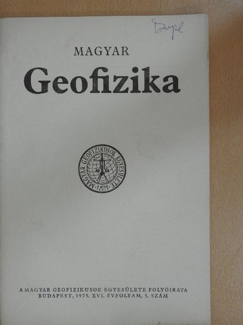 Balás László - Magyar geofizika 1975/5. [antikvár]
