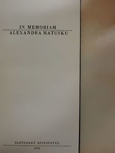 Gustáv Husák - In memoriam Alexandra Matusku [antikvár]