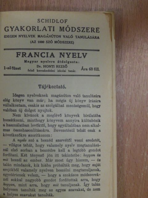 Schidlof - Schidlof gyakorlati módszere - Francia 1-10. füzet [antikvár]