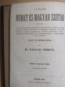 Dr. Ballagi Mór - Uj teljes német és magyar szótár [antikvár]