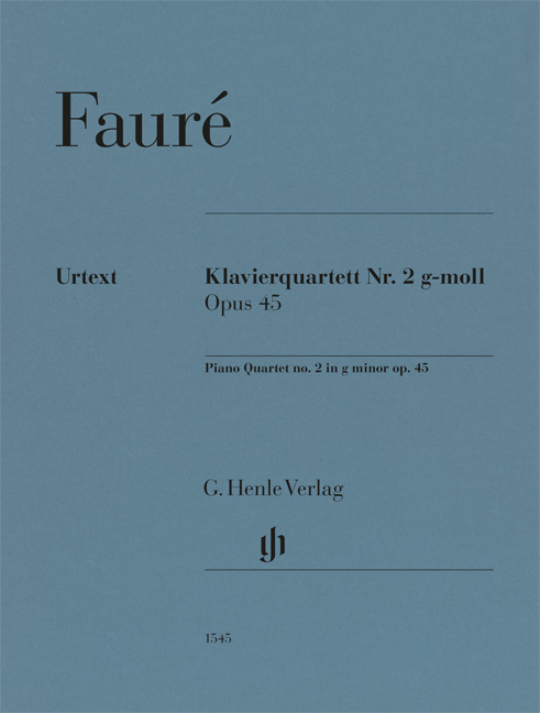 FAURÉ , GABRIEL - KLAVIERQUARTETT NR.2 G-MOLL OP.45