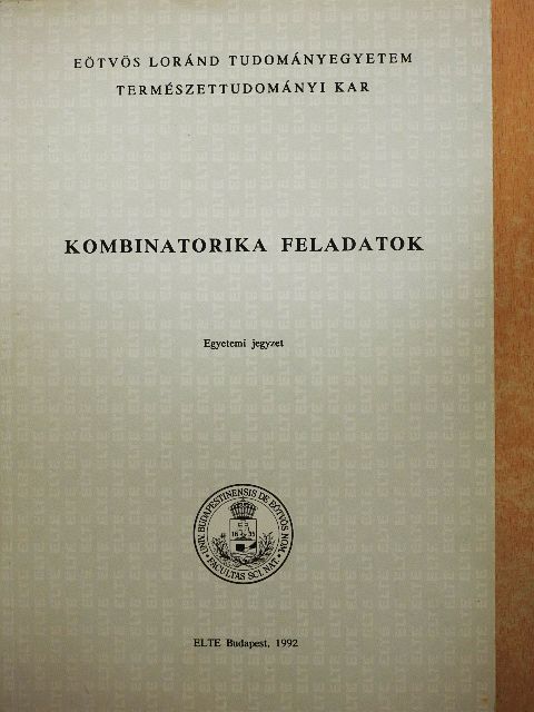 Elekes György - Kombinatorika feladatok [antikvár]