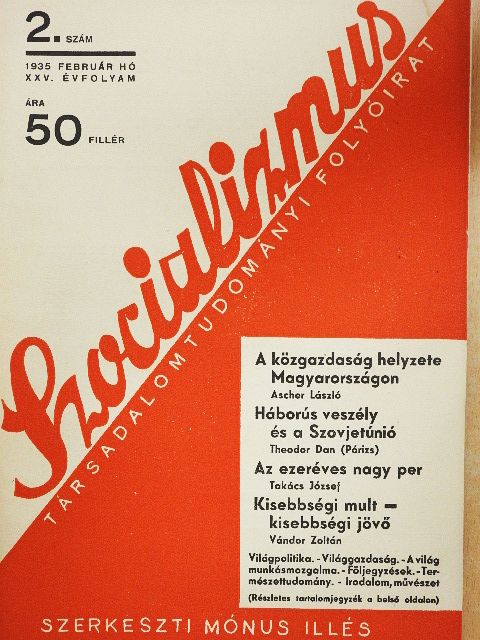 Ascher László - Szocializmus 1935. február [antikvár]