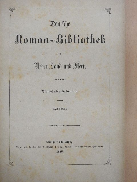 Emile Erhard - Deutsche Roman-Bibliothek II. (fél évfolyam) (gótbetűs) [antikvár]