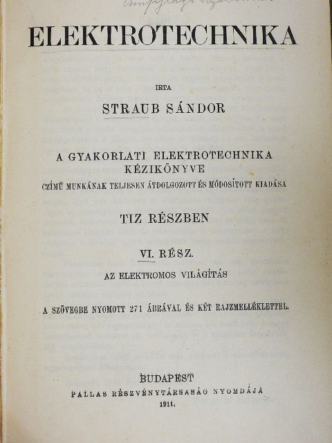 Straub Sándor - Elektrotechnika VI. [antikvár]
