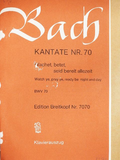 Johann Heermann - Kantate BWV 70-79. [antikvár]
