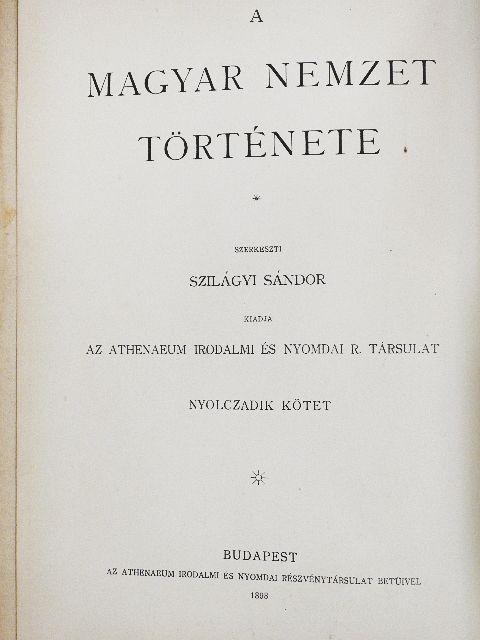 Marczali Henrik - A magyar nemzet története VIII. [antikvár]