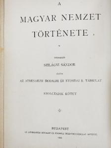 Marczali Henrik - A magyar nemzet története VIII. [antikvár]