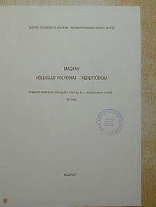 Magyar földrajzi folyóirat - Repertórium [antikvár]