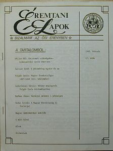 Gedai István - Éremtani Lapok 1993. február [antikvár]