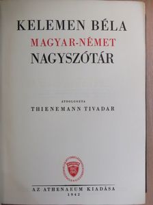 Kelemen Béla - Magyar-német nagyszótár [antikvár]