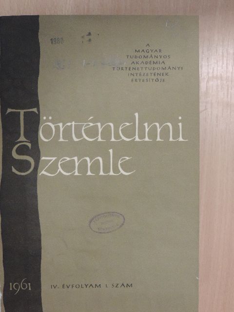 Baksay Zoltán - Történelmi Szemle 1961/1-4. [antikvár]