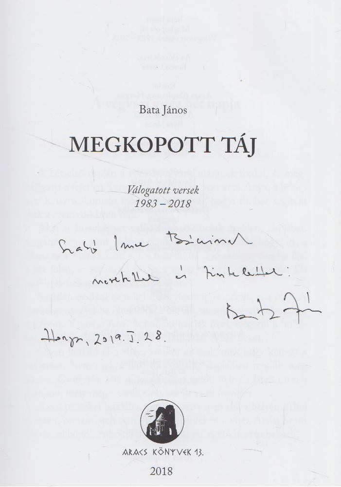 Bata János - Megkopott táj (dedikált) [antikvár]