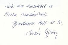 Csikós György - Budapesti Love story (dedikált) [antikvár]