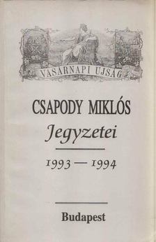 Csapody Miklós - Csapody Miklós jegyzetei 1993-1994 [antikvár]
