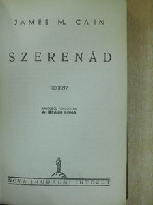 James M. Cain - Szerenád [antikvár]