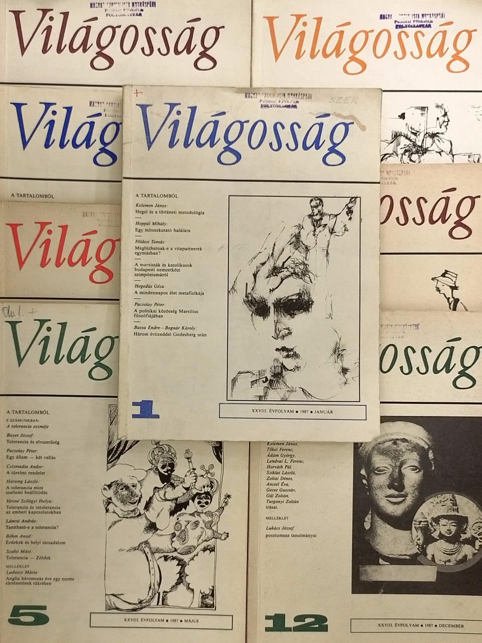 Ancsel Éva - Világosság 1987. (nem teljes évfolyam) [antikvár]