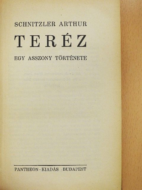 Schnitzler Arthur - Teréz [antikvár]