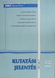 Kutatási jelentés 2002. december [antikvár]