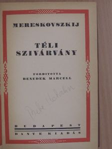 Mereskovszkij - Téli szivárvány [antikvár]