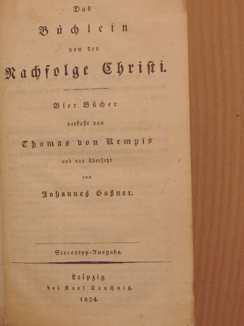 Thomas von Kempis - Das Büchlein von der Nachfolge Christi (gótbetűs) [antikvár]