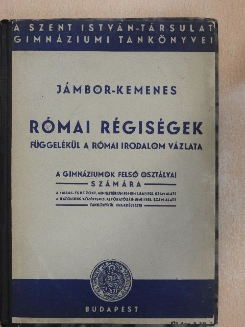 Dr. Jámbor György - Római régiségek [antikvár]