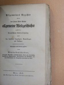 Millot - Allgemeine Weltgeschichte (gótbetűs) [antikvár]
