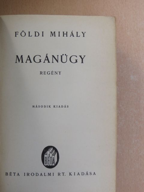 Földi Mihály - Magánügy [antikvár]