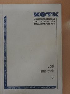 Dr. Lemák Ella - Jogi ismeretek 2. [antikvár]