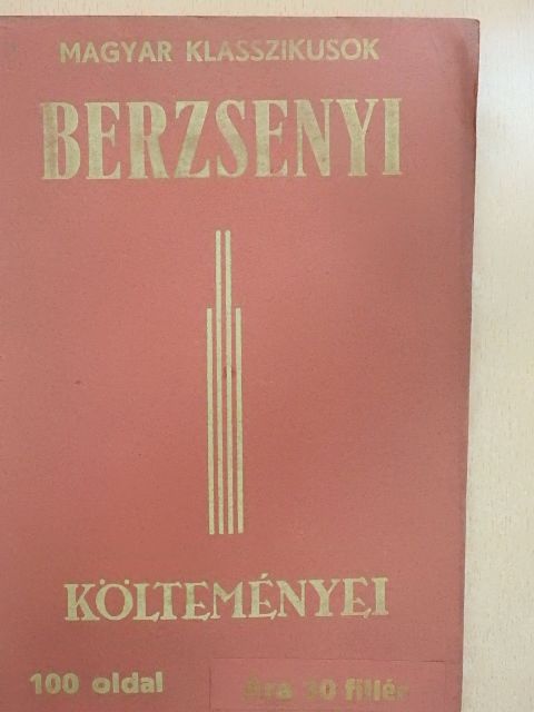 Berzsenyi Dániel - Berzsenyi Dániel költeményei [antikvár]