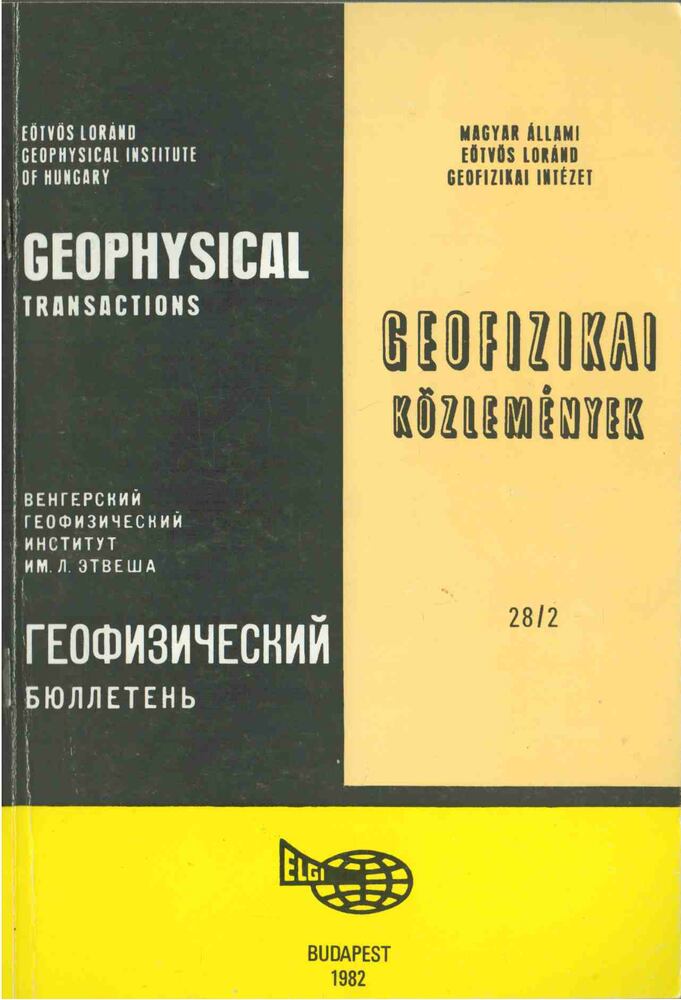 Sz. Kilényi Éva - Geofizikai közlemények 28/2 [antikvár]