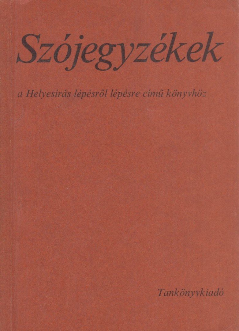 Stenczer Ferenc - Szójegyzékek [antikvár]