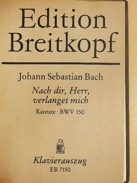 Johann Sebastian Bach - Kantate BWV 150-159. [antikvár]