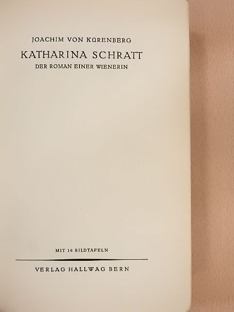 Joachim von Kürenberg - Katharina Schratt [antikvár]