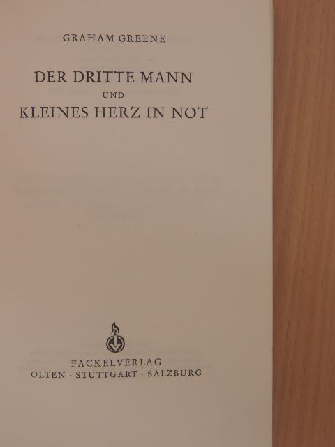 Graham Greene - Der dritte Mann und Kleines Herz in not [antikvár]