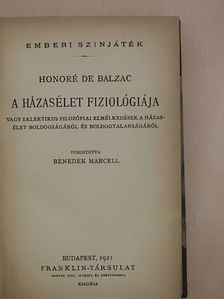 Honoré de Balzac - A házasélet fiziológiája [antikvár]
