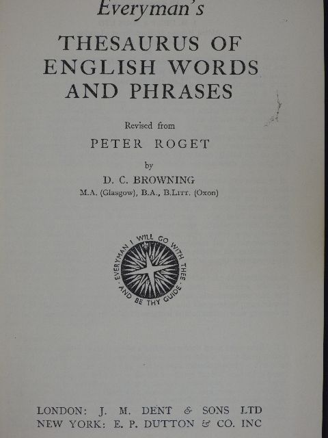 Peter Roget - Everyman's Thesaurus of English Words and Phrases [antikvár]