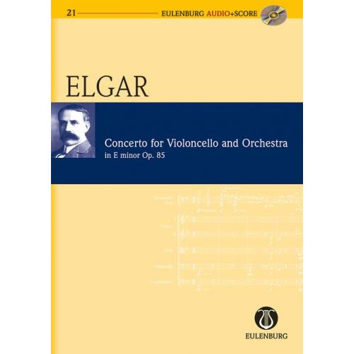 ELGAR - CONCERTO FOR VIOLONCELLO AND ORCHESTRA OP.85  POCKET SCORE (R.CLARKE) + CD