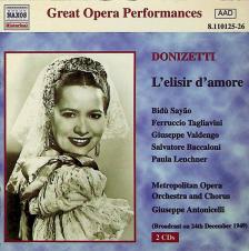 DONIZETTI - L'ELISIR D'AMORE 2CD METROPOLITAN OPERA