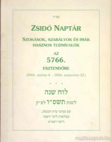 Zsidó naptár az 5766. esztendőre [antikvár]