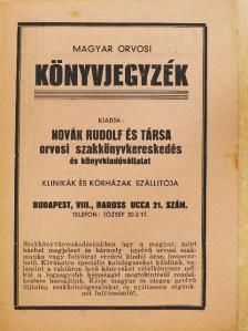 Magyar orvosi könyvjegyzék [antikvár]