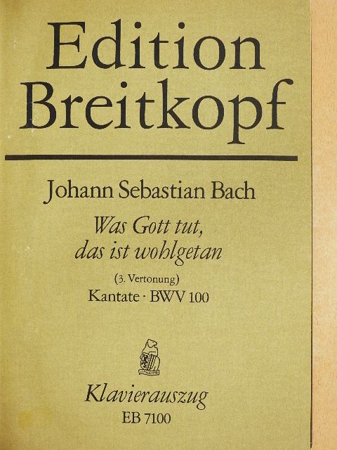 Johann Heermann - Kantate BWV 100-109. [antikvár]