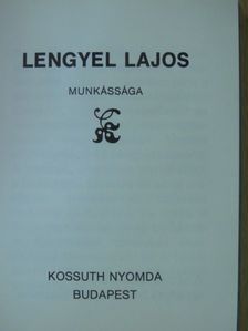 Lengyel Lajos munkássága (minikönyv) [antikvár]