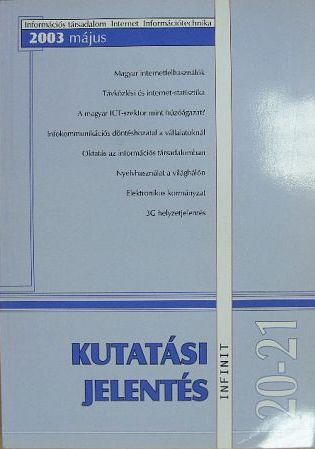 Kutatási jelentés 2003. május [antikvár]