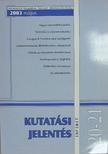 Kutatási jelentés 2003. május [antikvár]