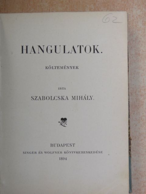 Szabolcska Mihály - Hangulatok [antikvár]