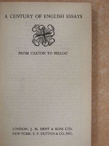 A century of english essays [antikvár]