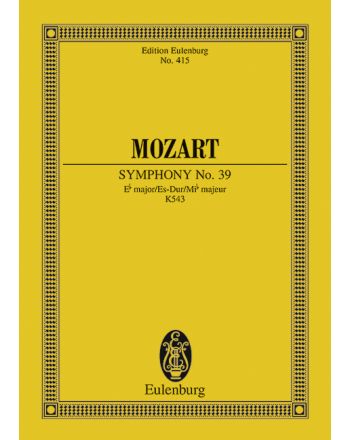 MOZART,W.A - SYMPHONY ES-DUR KV 543 TASCHENPARTITUR ANTIKVÁR